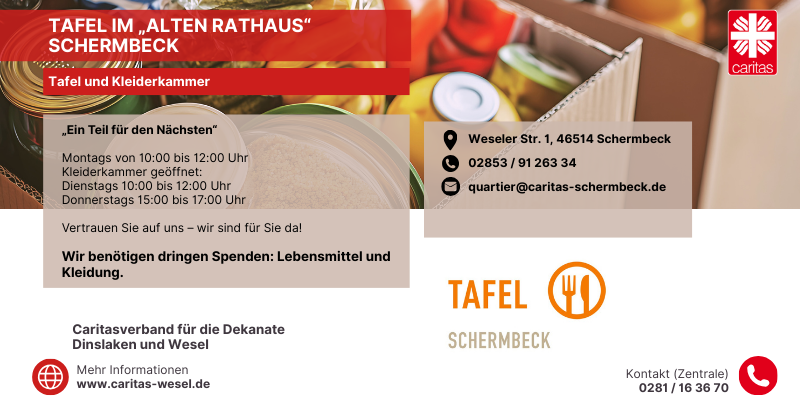 Schermbeck Grenzenlos Tafel Schermbeck